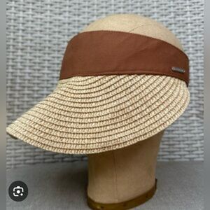Tahari Brown and Tan Sun Visor Hat New
